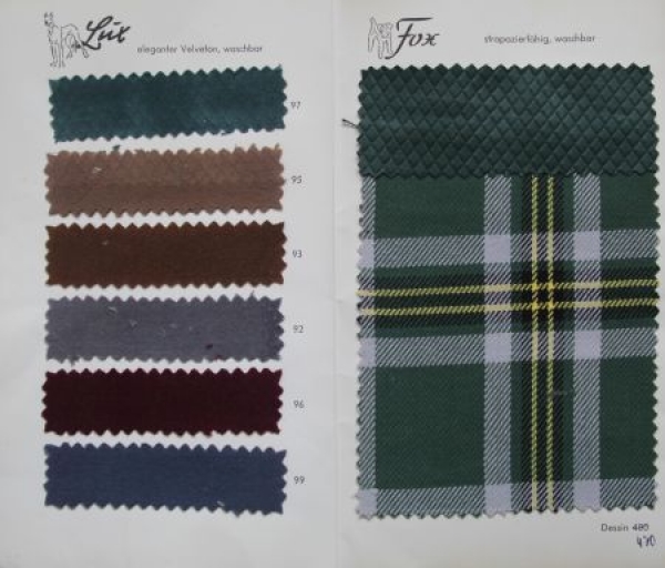 Hund Careupolstery "Die Waechter wertvoller Wagenpolster" 1953 Accessoire-Brochure (4546)